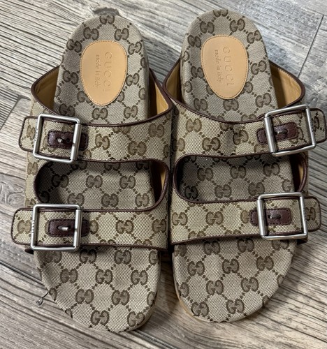 Gucci sandalo uomo tela - gg, in