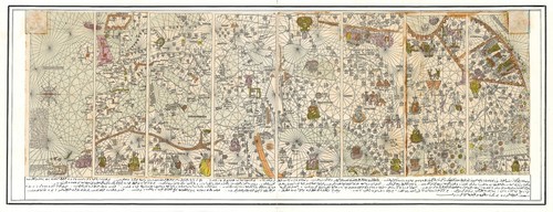1918 mappa del mondo antico - del,