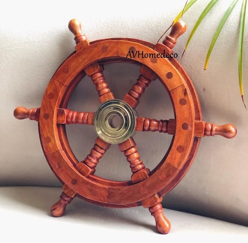 Volante nautica legno - volante, in