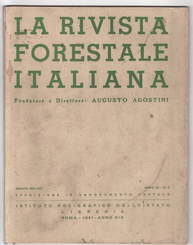 Rivista forestale italiana - rivista,