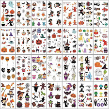 Tatuaggi Temporanei Bambini Di Halloween, 30 Pezzi Adesivi Tatuaggi Finti Set, P