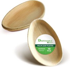 Areca Vassoio a Forma di Uovo Foglia di Palma Eco Friendly Monouso Insalatiera 10-300PCS