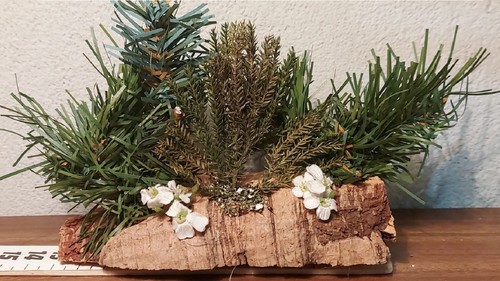 Albero presepe siepe con fiori - albero,