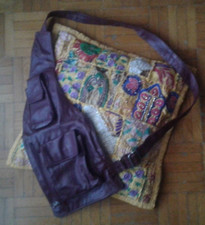 Tracolla monospalla vera pelle bordeaux