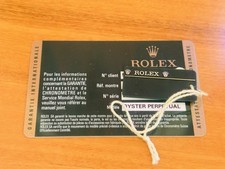 GARANZIA ORIGINALE ROLEX