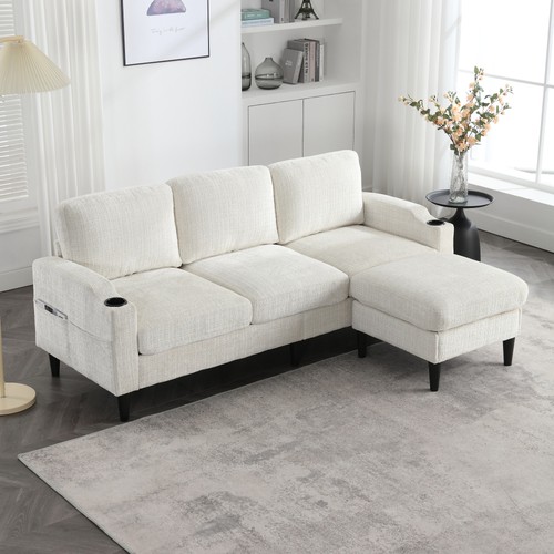 Divano elegante con sgabello - divano,
