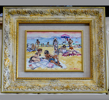 WALTER PIACESI: OPERA SU CARTONE RIGIDO 25X35 PUBBLICATA-CON ARCHIVO.