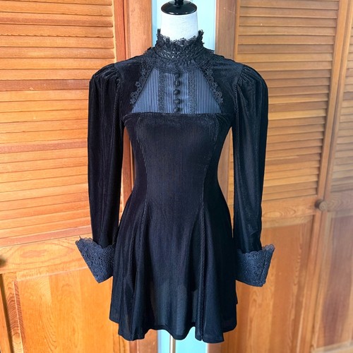 Abito velluto nero dark - abito,