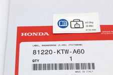 HONDA ADESIVO LIMITE CARICO