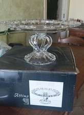 Alzatina/centrotavola in cristallo RCR Royal Crystal Rock, collezione Attimo. 