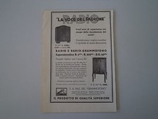 advertising Pubblicità 1934 RADIO E GRAMMOFONO LA VOCE DEL PADRONE