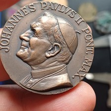 Medaglia Roma Italia Pontificato Giovanni Paolo II Mm 37 Bronzo Bb Lotto 1395