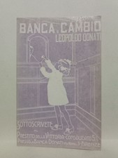 Cartolina epoca banca e - d'epoca,