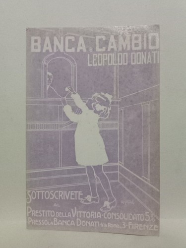 Cartolina epoca banca e - banca,
