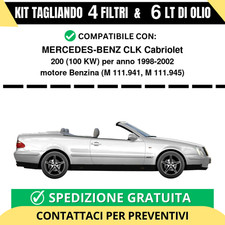 Tagliando per MERCEDES-BENZ CLK Cabriolet 200 100 kw Benzina 1998-2002 - 6 Lt...