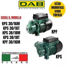 ELETTROPOMPA POMPA PERIFIERICA KPS KPF AUTOCLAVE  HP0.5-0.8 V230 V400 DAB