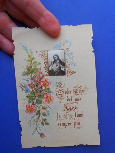 Santino holycard manufatto con - manufatto,