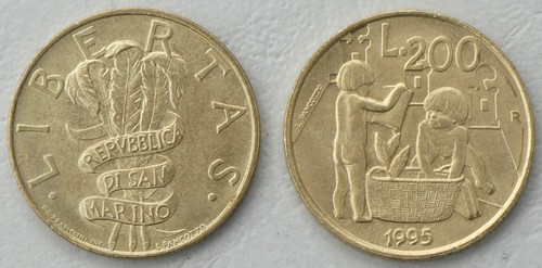 San marino 200 lire moneta - marino,