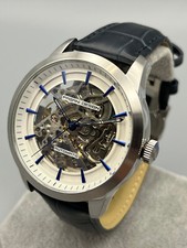 Orologio Automatico uomo Aviatore sub 100M Acciaio Pelle Skeleton Fondello Vista