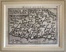VEDUTA MARCA ANCONITANA MARCHE URBINO ORTELIUS 1601 EPITOME THEATRI ORTELIANI