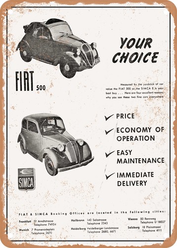 Insegna metallo 1948 fiat - 1948,