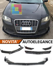 AUDI A3 8P S3 RS3 04-08 SPLITTER PARAURTI ANTERIORE NERO LUCIDO LOOK RS S3 - 3P