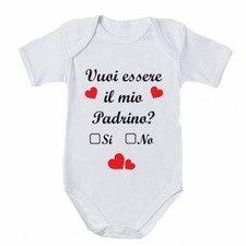 Body bimbo bimba con stampa vuoi essere il mio padrino? N074
