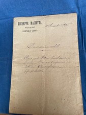 Atto notarile manoscritto 1896