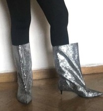 ZARA NEW SILVER SHINY SPARKLY