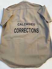 Camicia uniforme originale autentica della guardia carceraria Calcasieu Correct.
