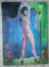 QUADRO A OLIO SU TELA FIRMATO