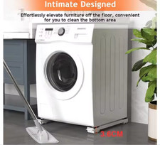 Supporto Lavatrice Base Mobile Con Ruote  43x69cm Carrello Regolabile Nuovo