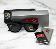 Occhiali da sole  Ray-Ban RB2140 901S 50-22 Wayfarer lenti verdi - nero Opaco 