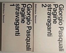 Pagine stravaganti - Giorgio Pasquali - Biblioteca Sansoni
