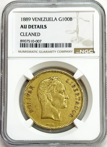 Moneta oro 1889 venezuela 100 - oro,