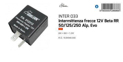 Relè intermittenza frecce - relè, 12v