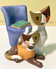 Statuina gatto porcellana