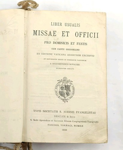 Vintage book liber - liber, usualis