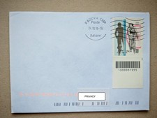 busta viaggiata con francobollo del 2019 - Fausto Coppi - C.B. 1955