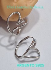 Orecchini Argento S925 ALE Cuore Linea Sinuosa (Pandora)