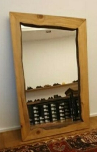 Specchio con cornice legno - specchio,