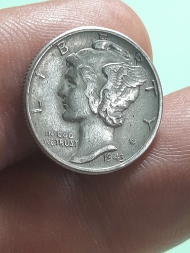 Dime 1943 mercury - dime,