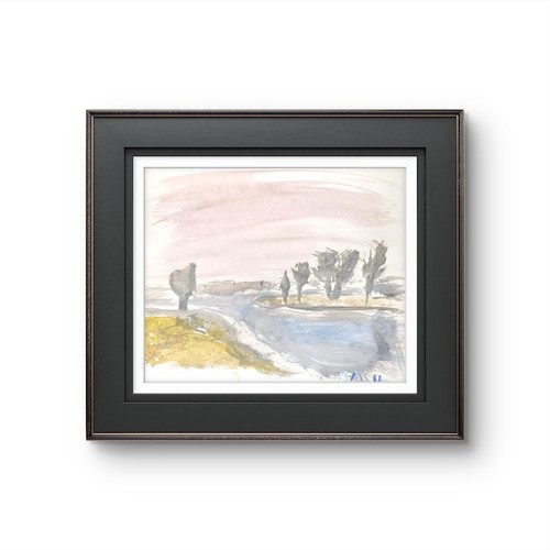 Fiume diviso alberi - diviso, moderno