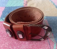 GRANDE CINTURA DA DONNA VINTAGE IN PELLE COME NUOVA