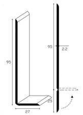 Rotolo da 50mt di Battiscopa in pvc flessibile con Sguscia 9,5+2,5cm - 5 colori 