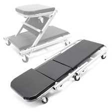 TTLettino sottoauto meccanico sgabello 2in1 carrello sottomacchina 90x41,5x12,5c