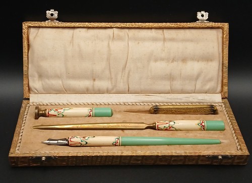 Antico set scrittoio - , firmato