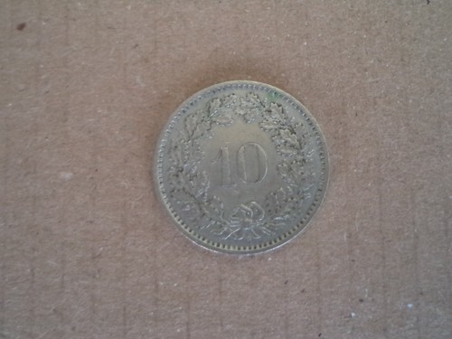 Moneta svizzera dieci - svizzera, 10