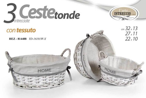 Cestini bianchi vimini - 3,