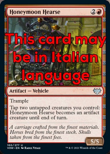 Mtg honeymoon hearse foil - mtg,